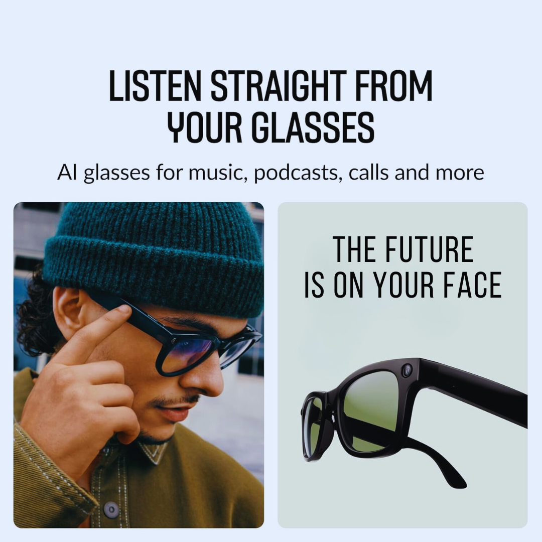 Smart Glasses with HD Camera & Audio — Capture Moments Hands-Free
