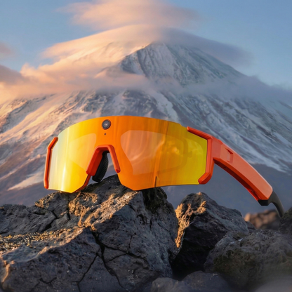 Sport Camera Glasses for Cycling - 1080P HD Hands-Free POV Recording Sunglasses
