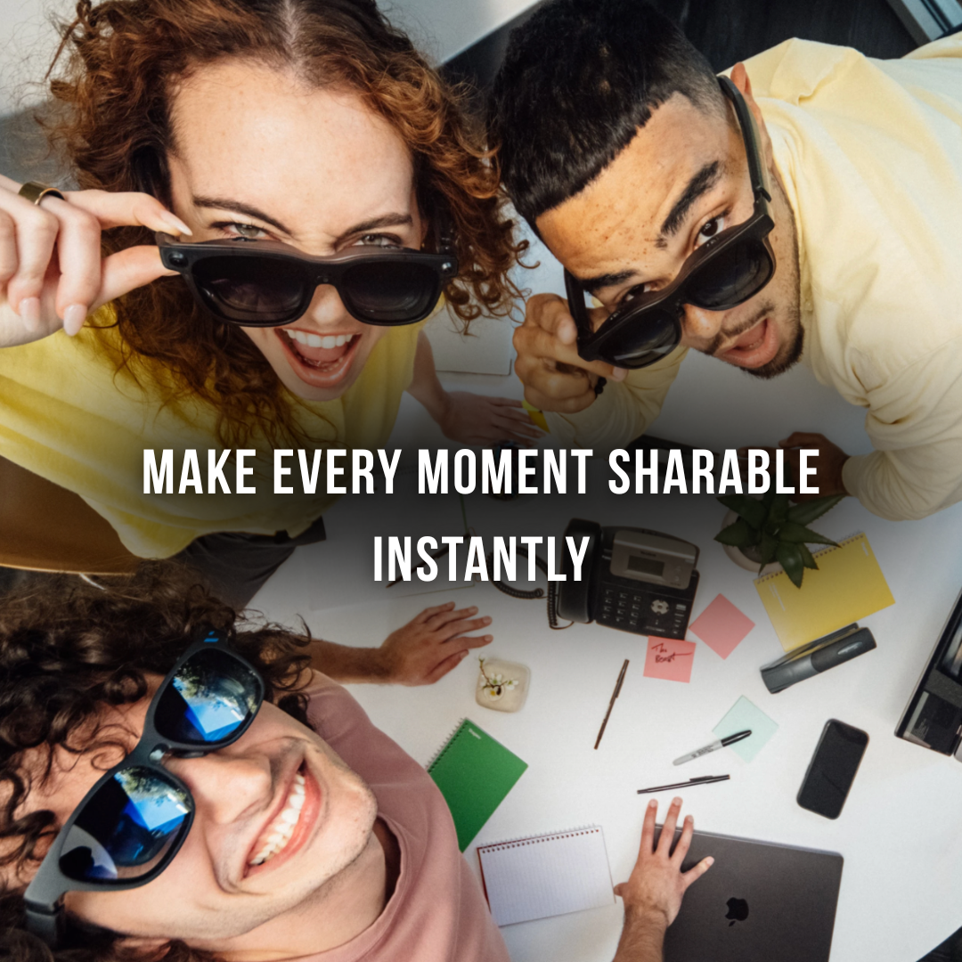 Smart Glasses with HD Camera & Audio — Capture Moments Hands-Free