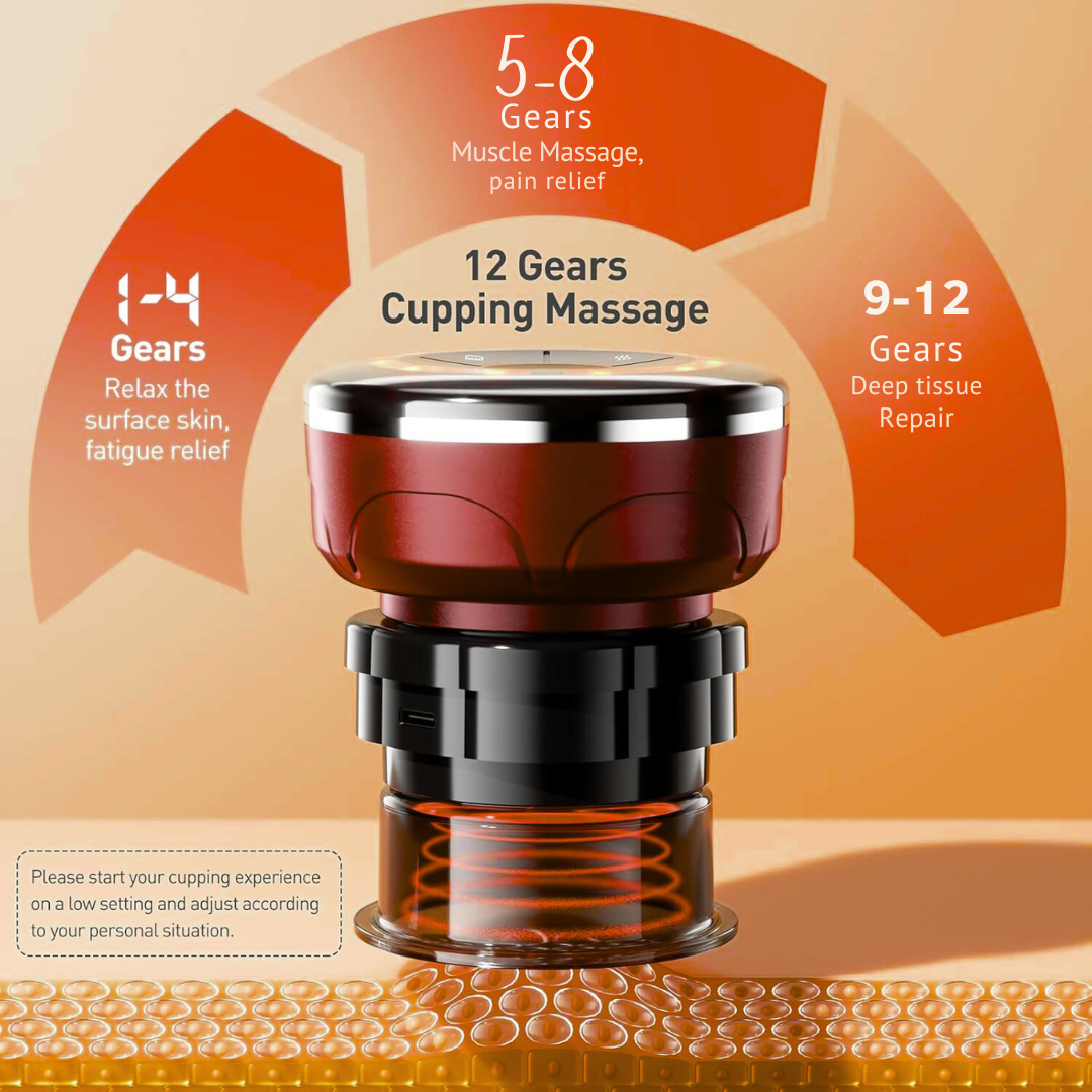 Smart Cupping Massager with Heat – Deep Tissue Relaxation | Home Wellness Device