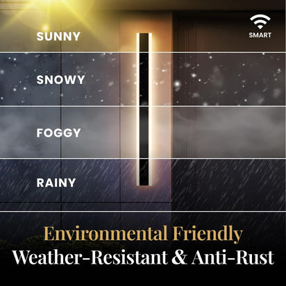 Modern Long Outdoor LED Wall Light for Patios, Entrances & Architectural Homes