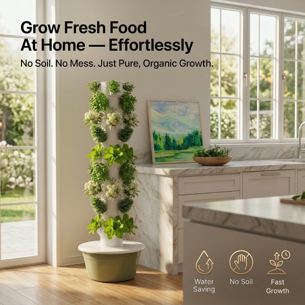 Hydroponic Tower Growing System for Home – Indoor Vertical Garden (28 Plants)