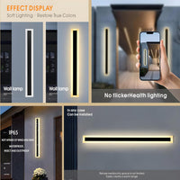 Modern Long Outdoor LED Wall Light for Patios, Entrances & Architectural Homes