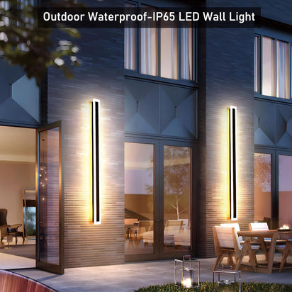 Modern Long Outdoor LED Wall Light for Patios, Entrances & Architectural Homes