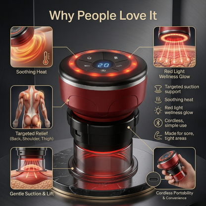 Smart Cupping Wellness Device with Heat A Relaxing At-Home Wellness Experience
