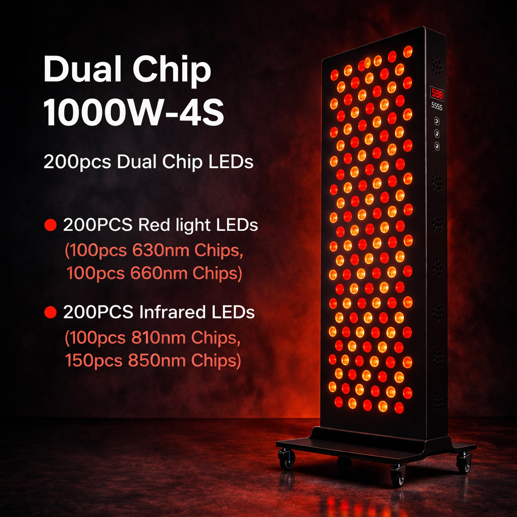 Dual Chip Red Light Therapy Panel for Skin, Recovery & Full Body Use- Dual Chip Red Light Therapy Panel for Skin, Recovery & Full Body Use
