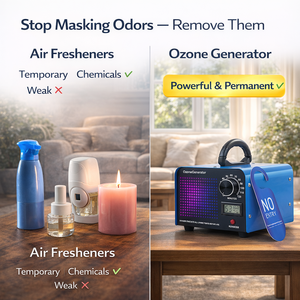Ozone Generator for Odor Removal – High Capacity 60,000mg/h (Home, Car, Smoke & Pet Smell)