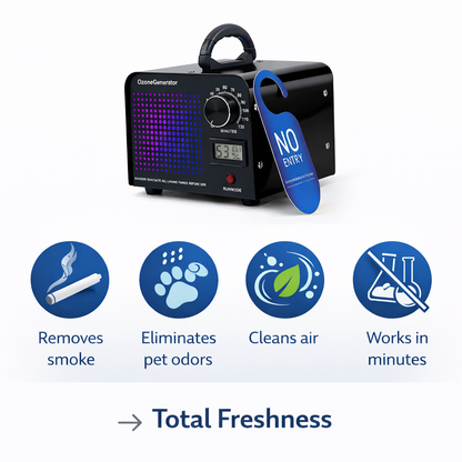 Ozone Generator for Odor Removal – High Capacity 60,000mg/h (Home, Car, Smoke & Pet Smell)