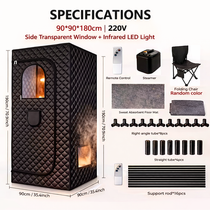 Portable Infrared Sauna Tent for Home – Full Body Recovery & Relaxation System