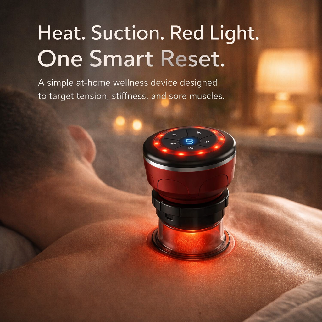 Smart Cupping Wellness Device with Heat A Relaxing At-Home Wellness Experience