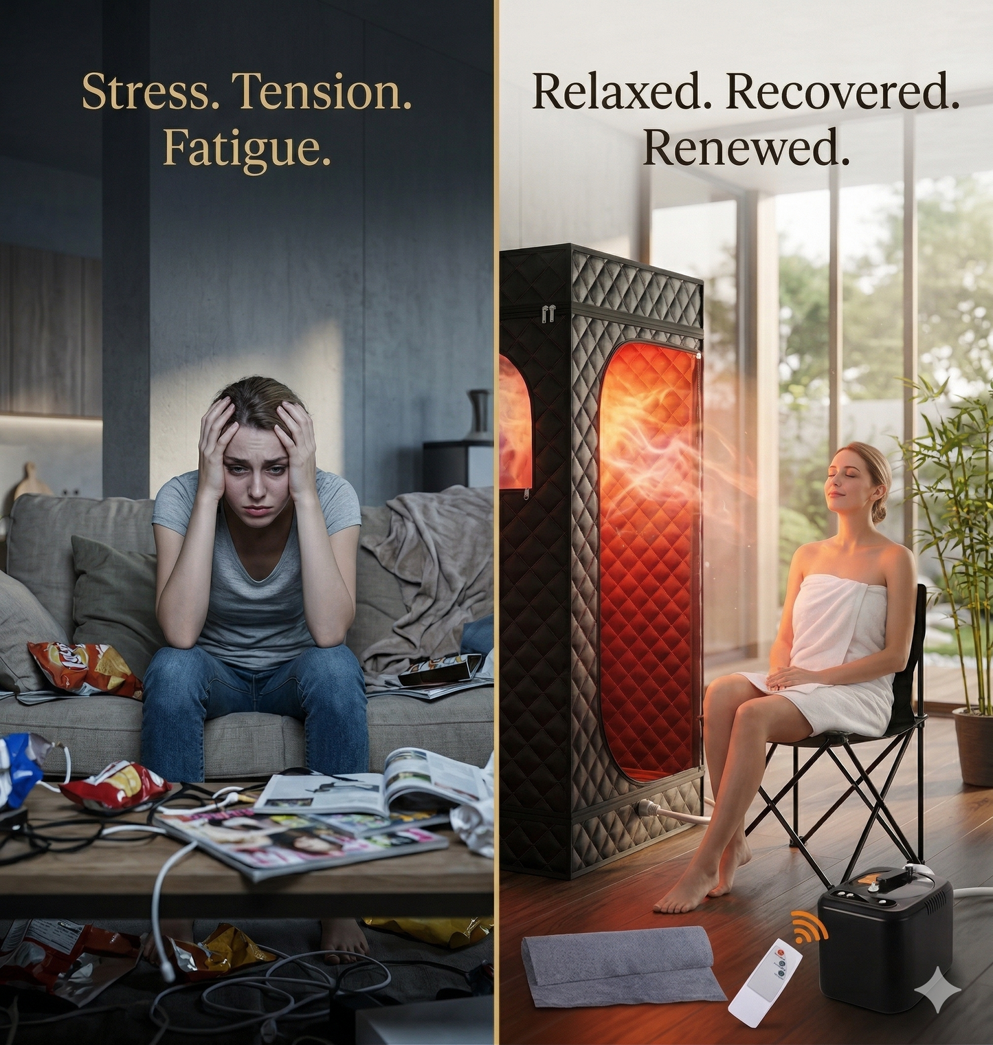 Portable Infrared Sauna Tent for Home – Full Body Recovery & Relaxation System