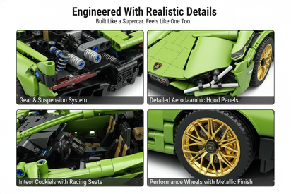 Supercar Building Block Kit – Premium 1:14 Scale Model for Enthusiasts