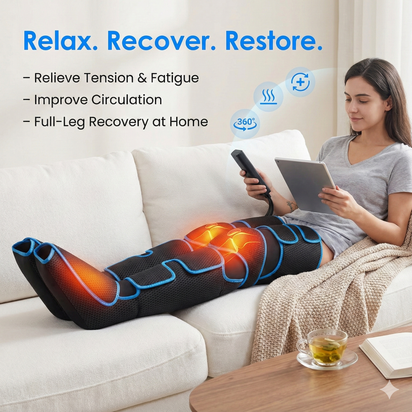 Electric Leg Muscle Relaxer 6 modes Air Compression Recovery Boot lymph Release Relieve Foot Fatigue Heating Leg Massager