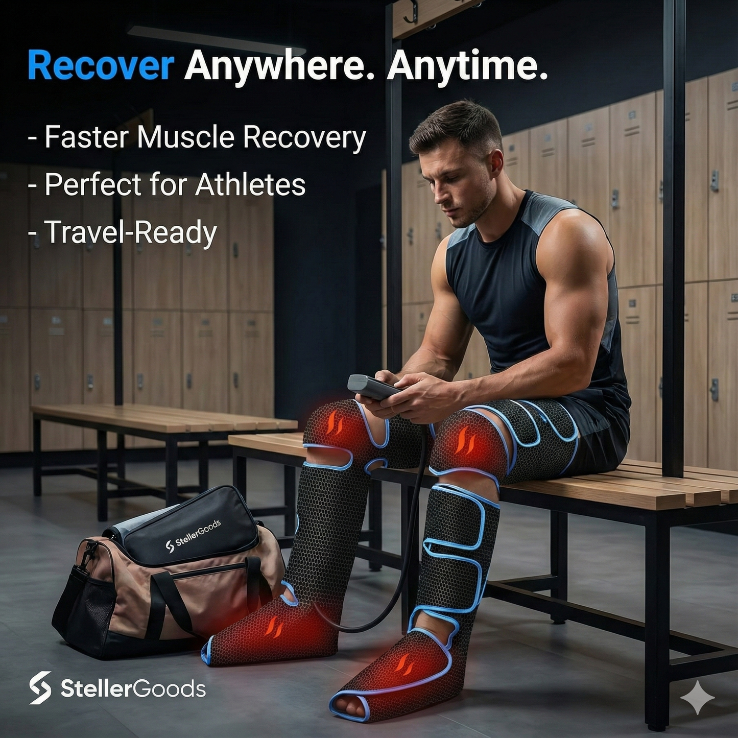 Electric Leg Muscle Relaxer 6 modes Air Compression Recovery Boot lymph Release Relieve Foot Fatigue Heating Leg Massager