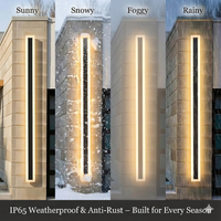 Modern Long Outdoor LED Wall Light for Patios, Entrances & Architectural Homes