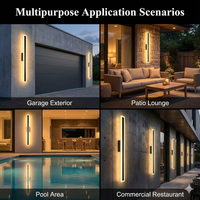 Modern Long Outdoor LED Wall Light for Patios, Entrances & Architectural Homes