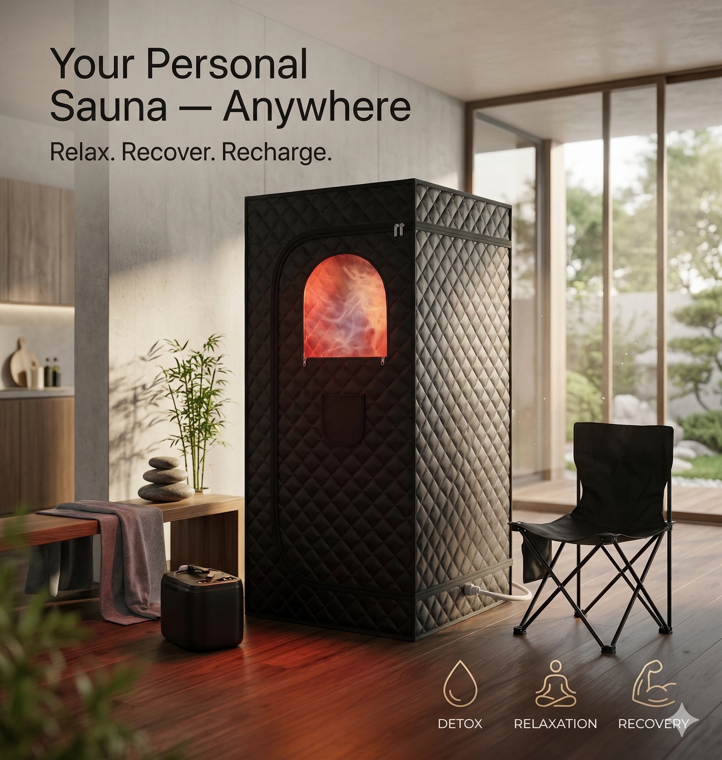 Portable Infrared Sauna Tent for Home – Full Body Recovery & Relaxation System