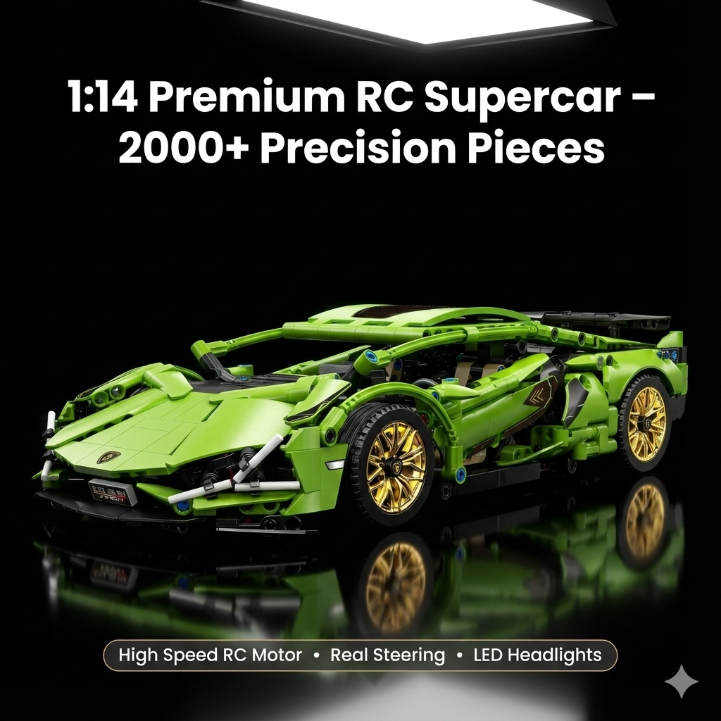 Supercar Building Block Kit – Premium 1:14 Scale Model for Enthusiasts