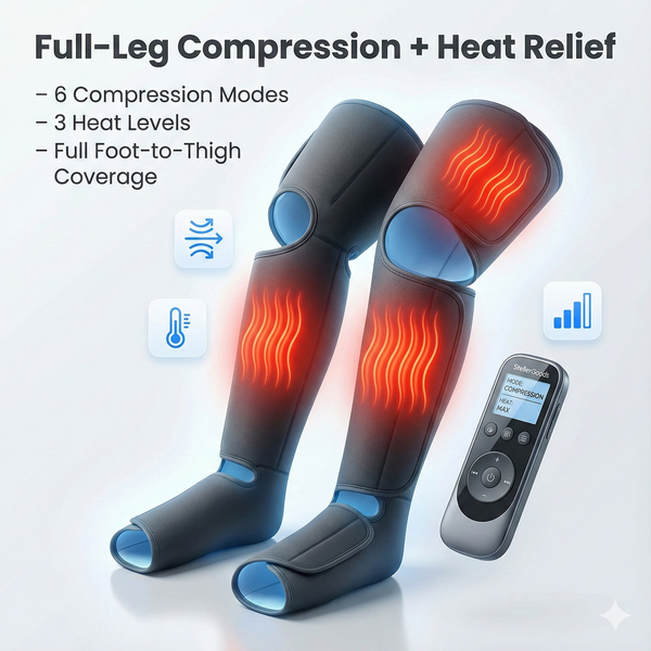 Electric Leg Muscle Relaxer 6 modes Air Compression Recovery Boot lymph Release Relieve Foot Fatigue Heating Leg Massager
