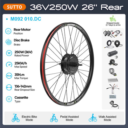 Electric Bike Conversion Kit – Rear Hub Motor (48V 500W–1000W)