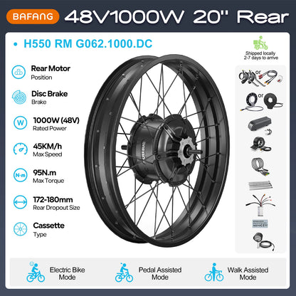 Electric Bike Conversion Kit – Rear Hub Motor (48V 500W–1000W)