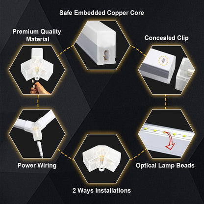 Garage honeycomb hexagonal LED white light super bright 6500K color temperature installed on the ceiling, suitable for garages