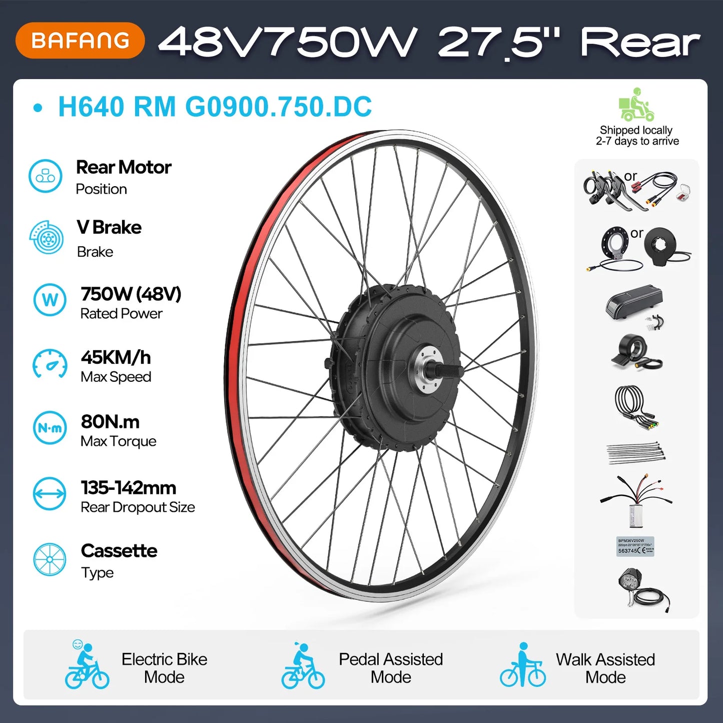Electric Bike Conversion Kit – Rear Hub Motor (48V 500W–1000W)