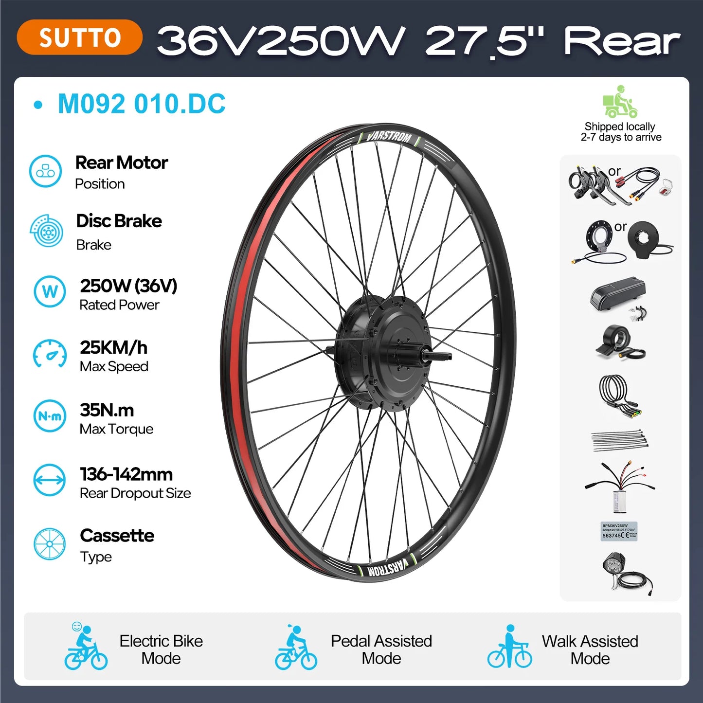 Electric Bike Conversion Kit – Rear Hub Motor (48V 500W–1000W)