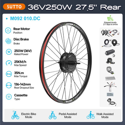 Electric Bike Conversion Kit – Rear Hub Motor (48V 500W–1000W)
