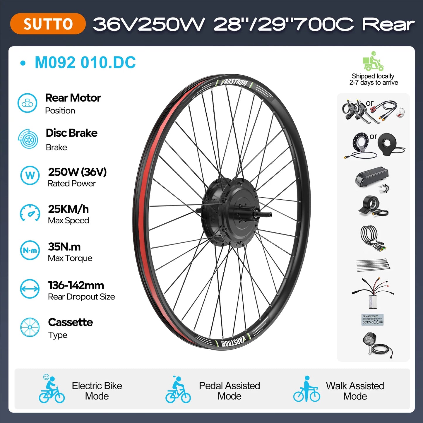 Electric Bike Conversion Kit – Rear Hub Motor (48V 500W–1000W)