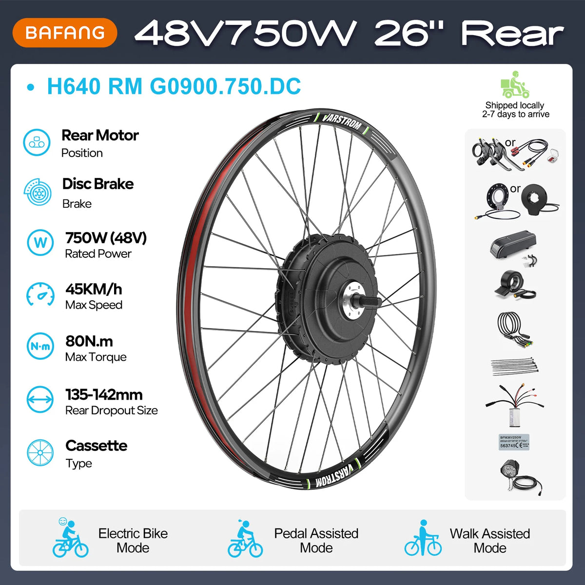Electric Bike Conversion Kit – Rear Hub Motor (48V 500W–1000W)