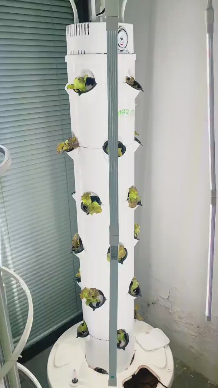 Hydroponic Tower Growing System for Home – Indoor Vertical Garden (28 Plants) video